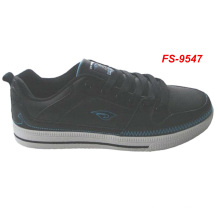 mens stylish black lace up skateboard shoes